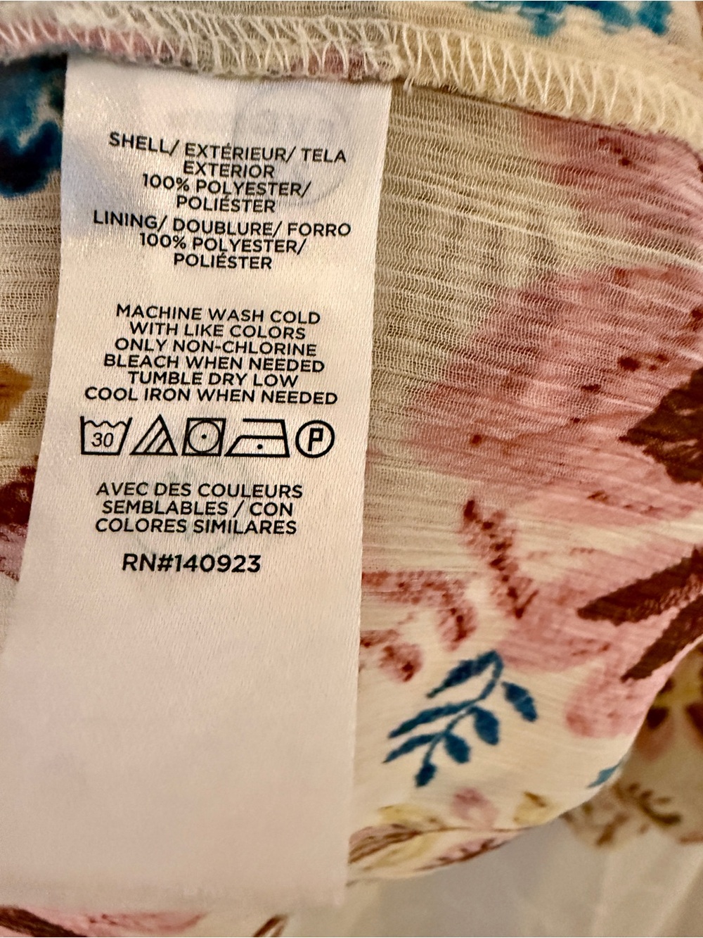 LOFT Floral Sheer Ruffle Hem Tunic Blouse Large - Picture 15 of 16